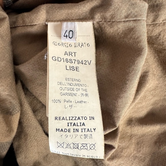 Giorgio Brato Leather Hoodie Jacket Women’s Size 40 - Picture 13 of 14